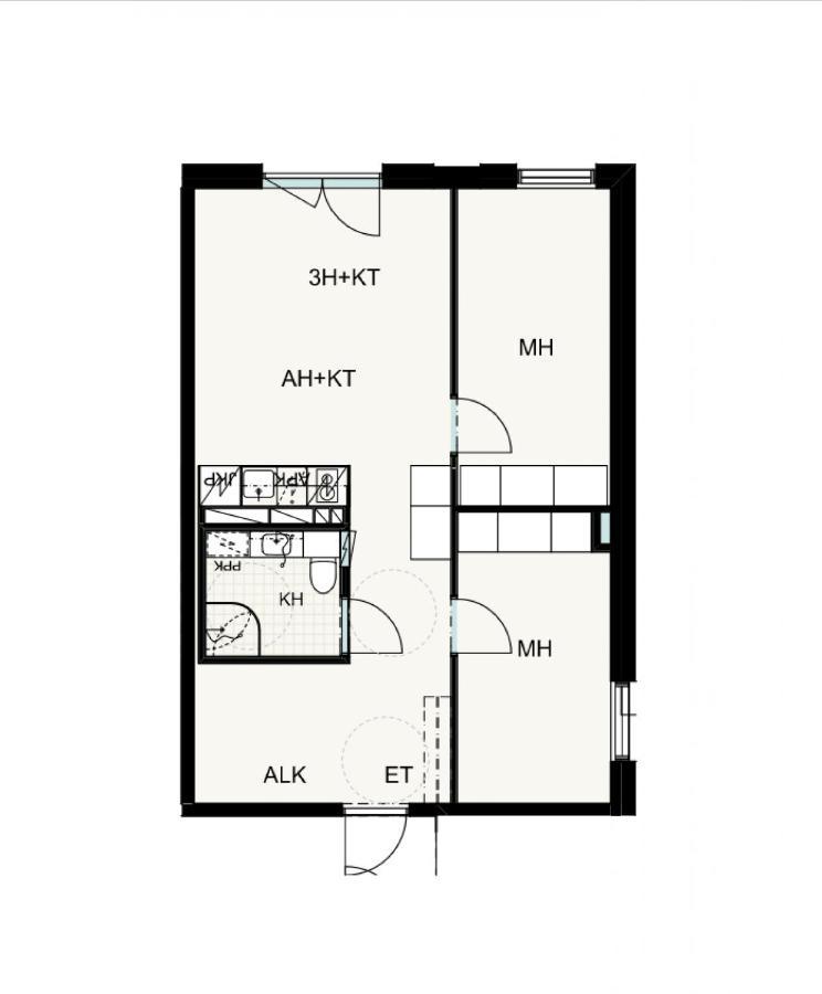 Forenom Aparthotel Tampere Kaleva Bagian luar foto